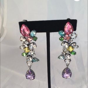 Earrings, crystals , Arnold Scaasi vintage 1980’s great condition .